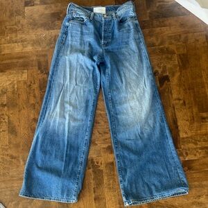 Wide Leg Light Wash Blue Jeans